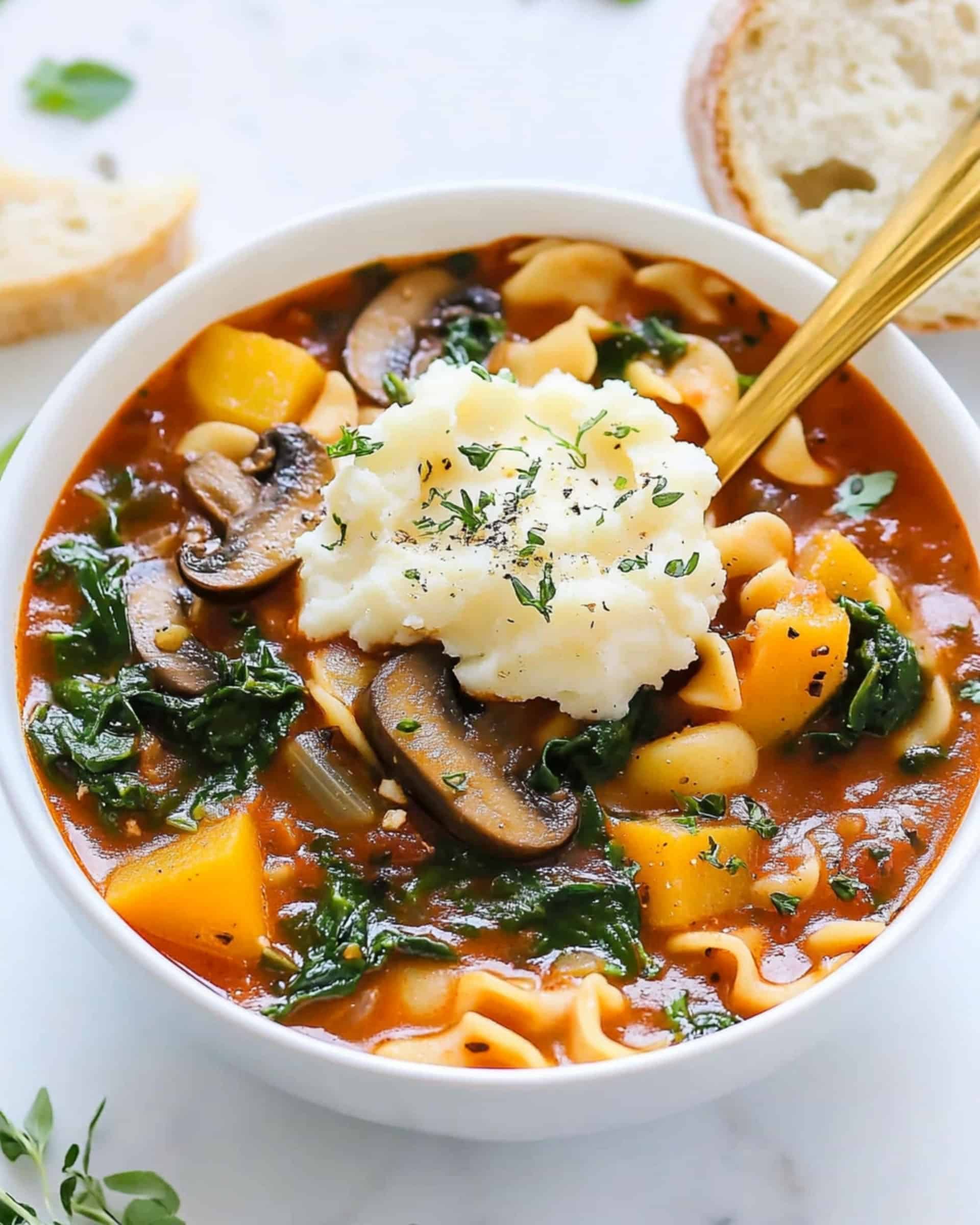 Vegetarian Crockpot Lasagna Soup Recipe