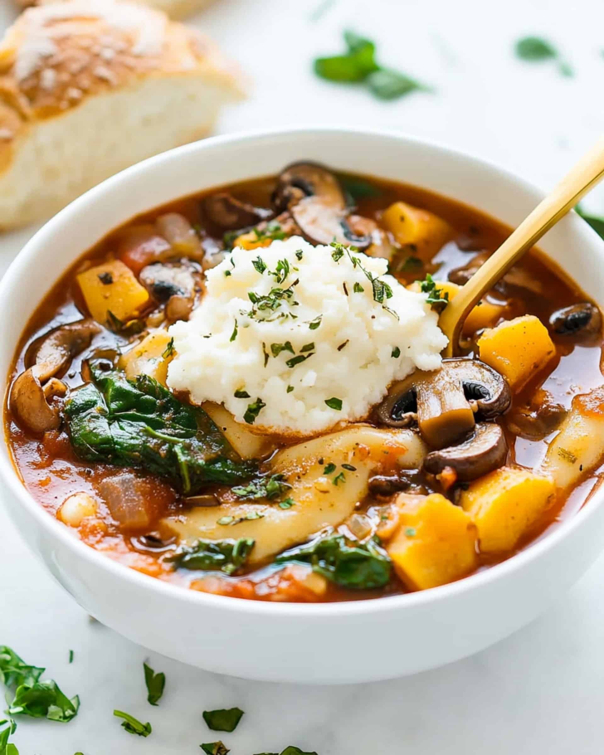 Vegetarian Crockpot Lasagna Soup Recipe