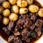 Garlic Butter Beef Bites in the Slow Cooker Recipe