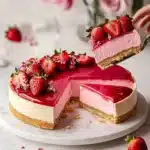 Vibrant Vegan Strawberry Cheesecake Delight Recipe