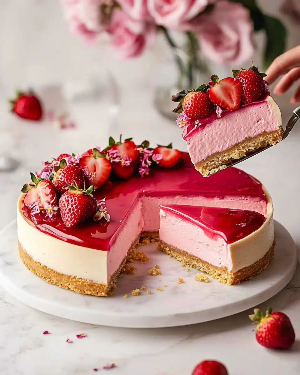 Vibrant Vegan Strawberry Cheesecake Delight Recipe