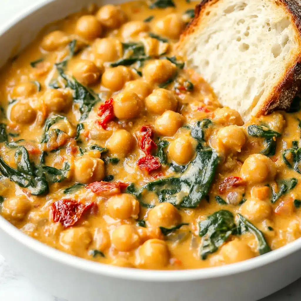 Creamy Sun-Dried Tomato Chickpeas Recipe - Recipe Image