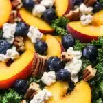 Summer Kale Salad with Peaches and Candied Pecans Recipe