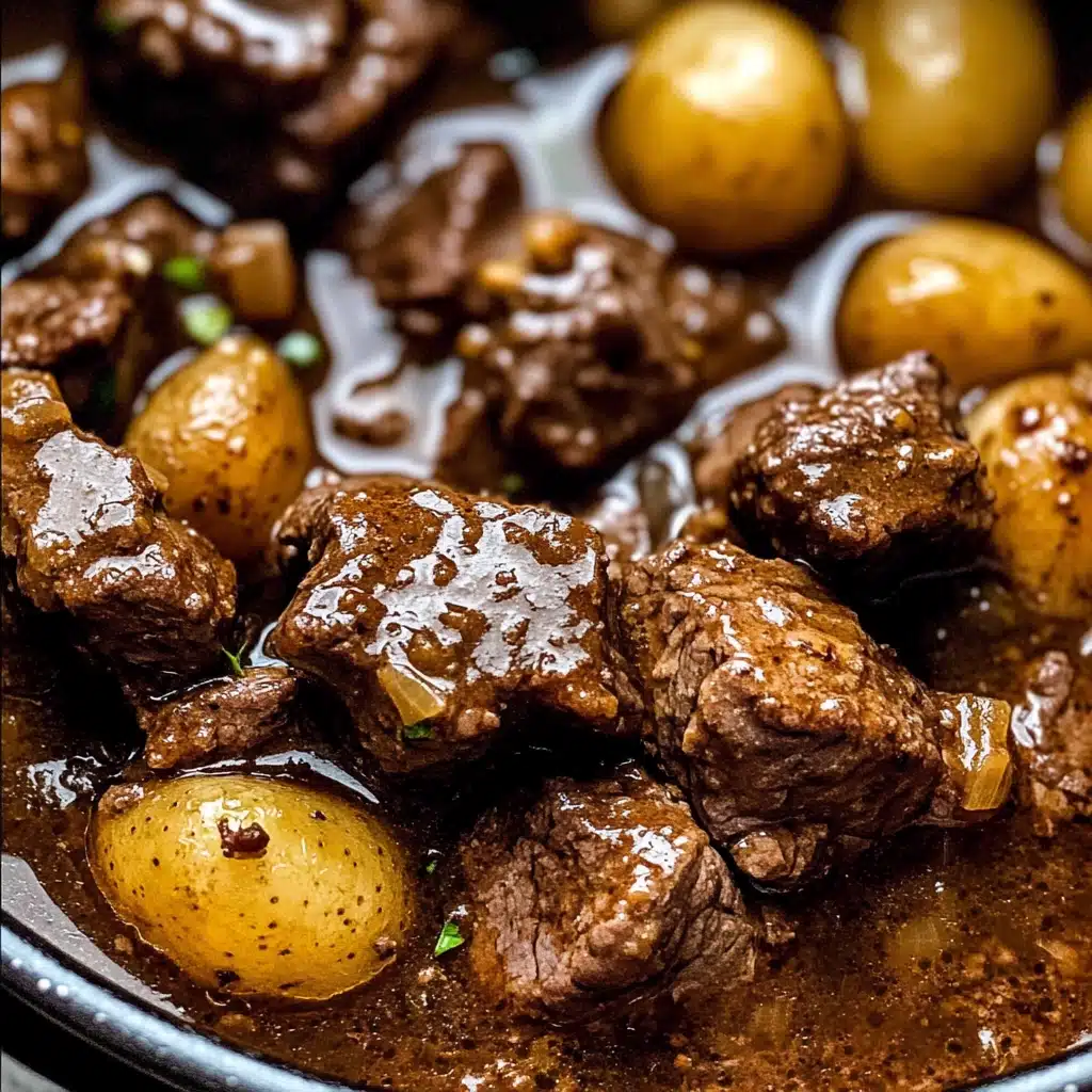 Garlic Butter Beef Bites in the Slow Cooker Recipe - Recipe Image