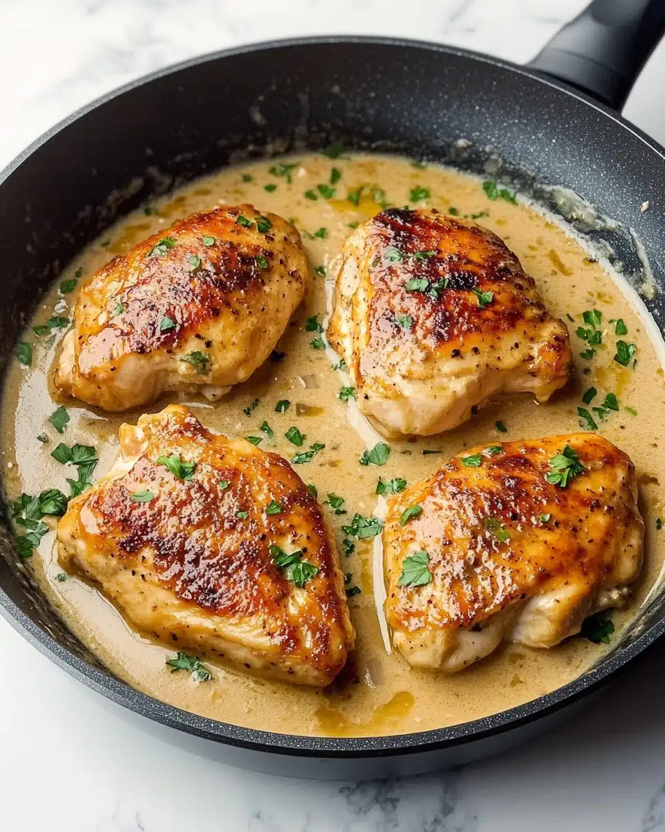 Creamy Garlic Parmesan Chicken Skillet Recipe