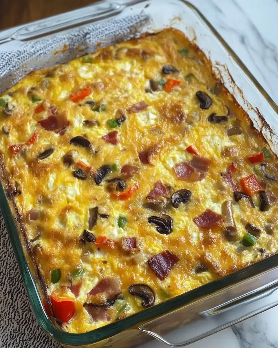 Cheesy Veggie Egg Bake Recipe