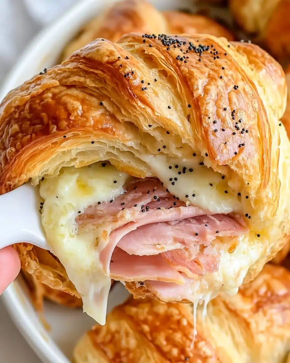 Savory Ham and Cheese Croissant Delights Recipe