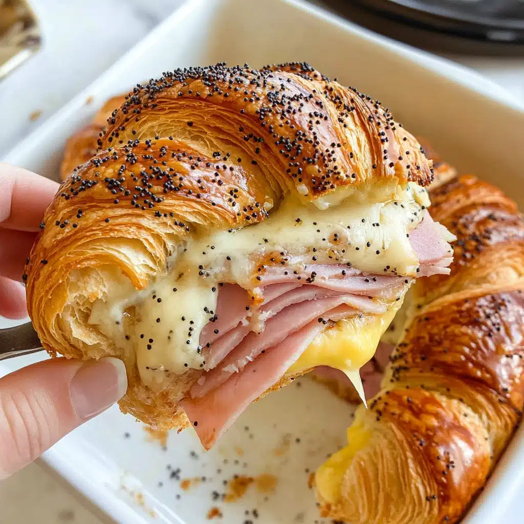 Savory Ham and Cheese Croissant Delights Recipe - Recipe Image