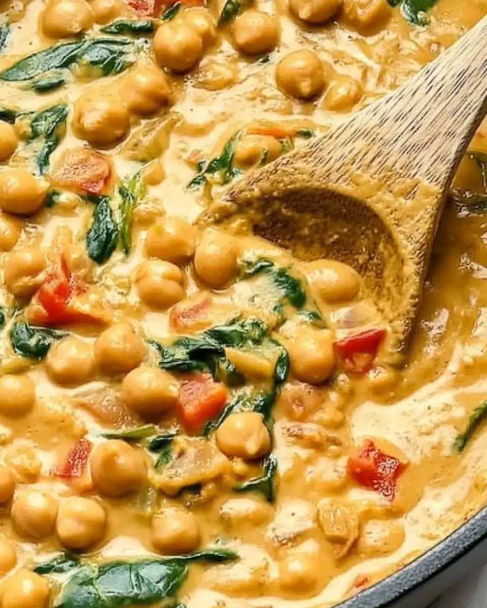 Creamy Sun-Dried Tomato Chickpeas Recipe