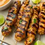 Thai Grilled Chicken Skewers with Coconut Peanut Sauce Recipe
