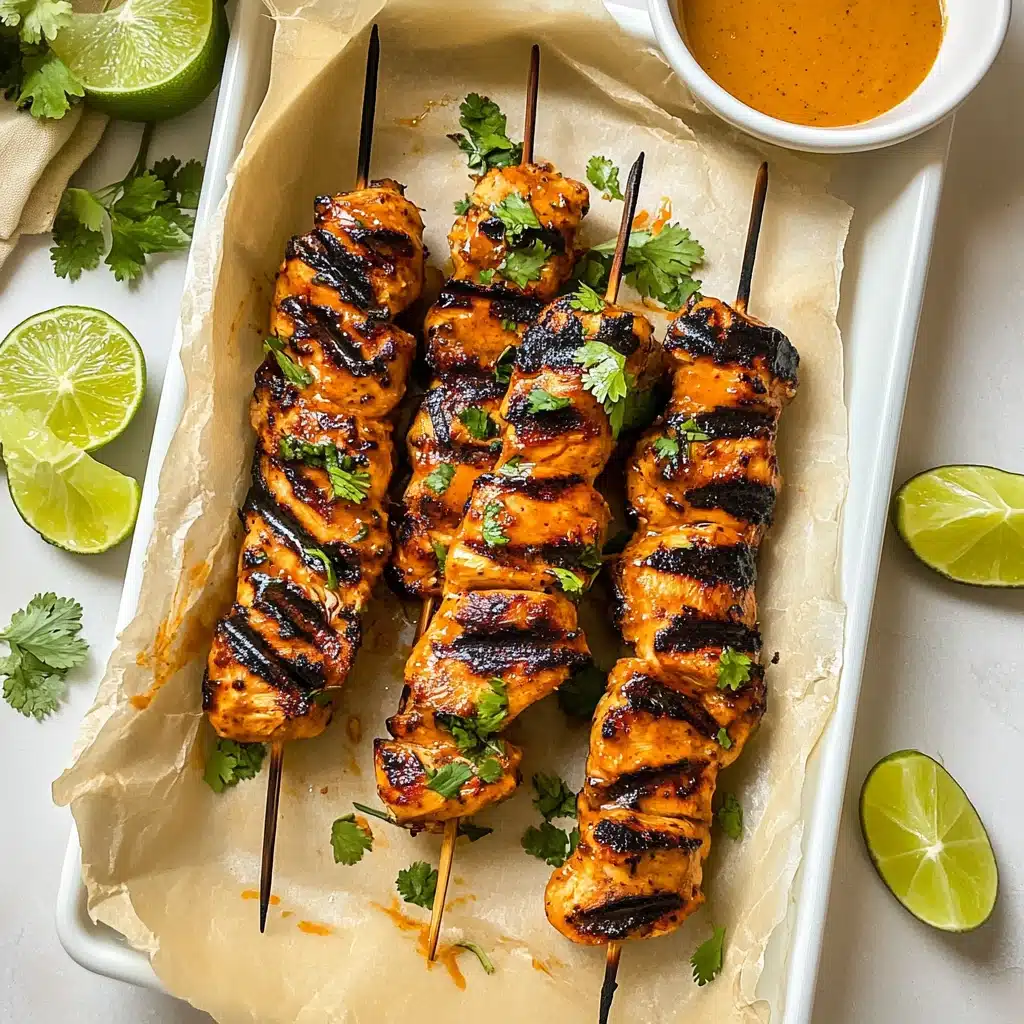 Thai Grilled Chicken Skewers with Coconut Peanut Sauce Recipe - Recipe Image