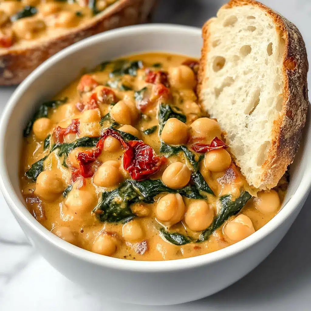 Creamy Sun-Dried Tomato Chickpeas Recipe - Recipe Image