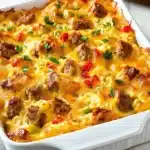 Cheesy Sausage Hashbrown Breakfast Bake Recipe