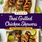 Thai Grilled Chicken Skewers with Coconut Peanut Sauce Recipe