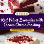 Decadent Red Velvet Brownies with Cream Cheese Frosting Recipe