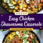 Lemon Herb Chicken Shawarma Casserole Recipe