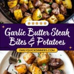 Garlic Butter Steak Bites with Herb Potatoes Recipe