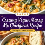 Creamy Sun-Dried Tomato Chickpeas Recipe