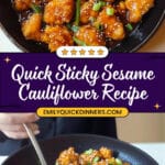 Sesame Glazed Cauliflower Recipe