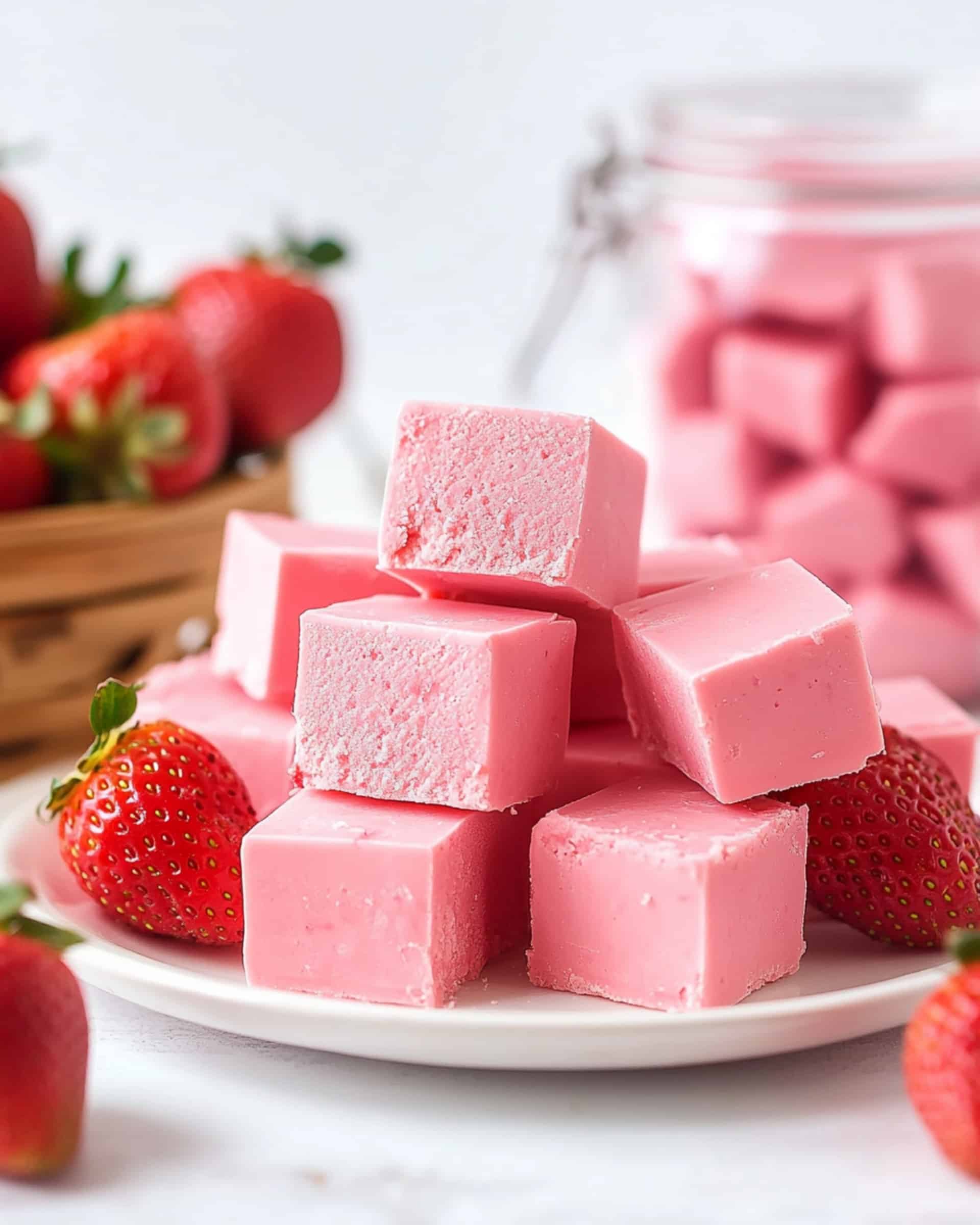 2 Ingredient Strawberry Fudge Recipe