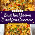 Cheesy Sausage Hashbrown Breakfast Bake Recipe