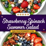 15-Minute Strawberry Spinach Salad Recipe