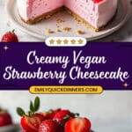 Vibrant Vegan Strawberry Cheesecake Delight Recipe