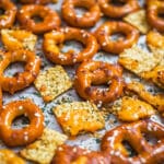 Addicting Chex Party Mix (Crack Pretzel Snack Mix) Recipe