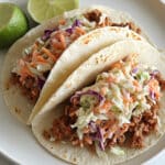 Beef Tacos with Peach Vinegar Slaw Recipe