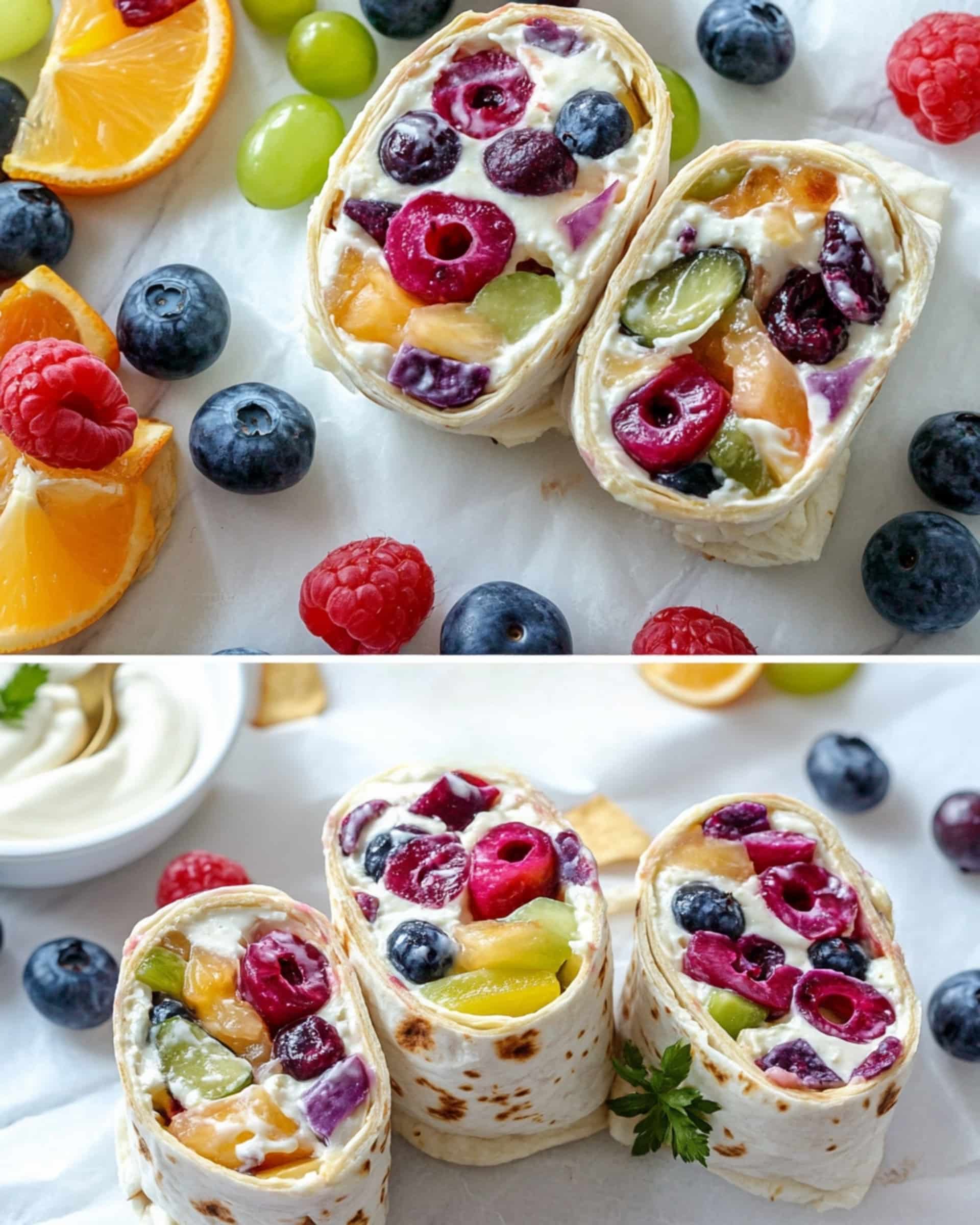 Cheesecake Fruit Salad Roll Ups Recipe