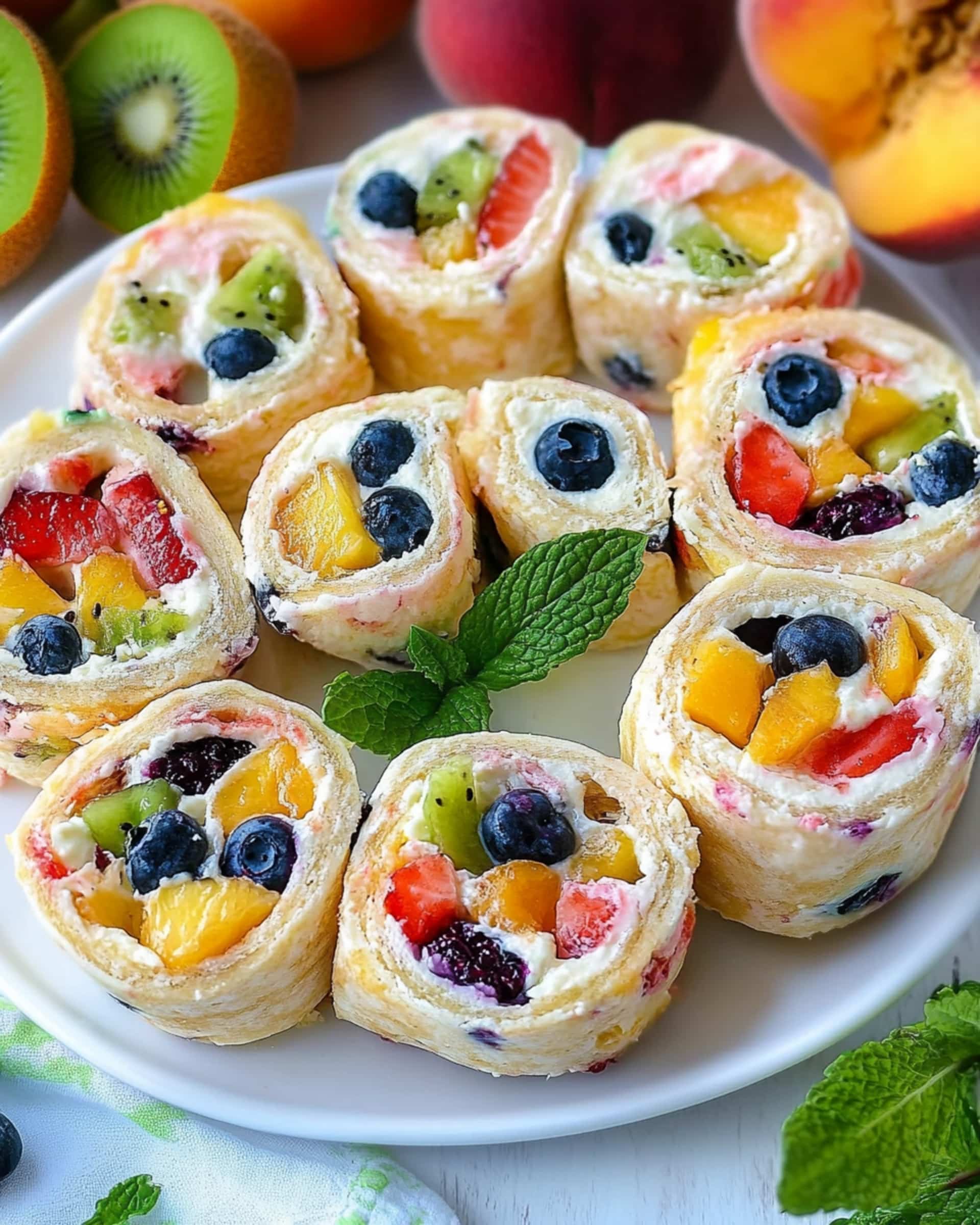 Käsekuchen Obstsalat Roll Ups Rezept 1 Käsekuchen Obstsalat Roll Ups Rezept