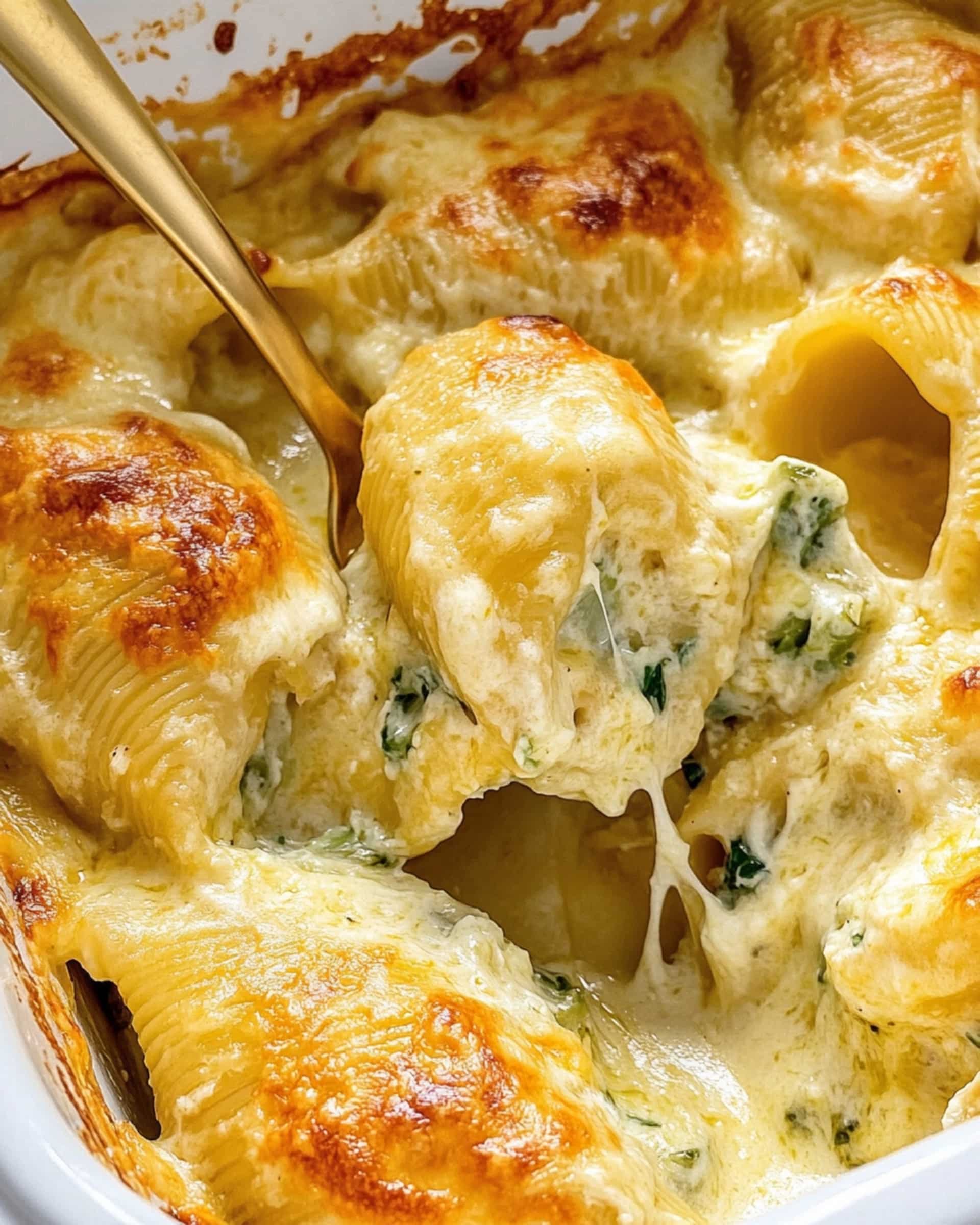 Chicken Broccoli Alfredo Stuffed Shells Recipe