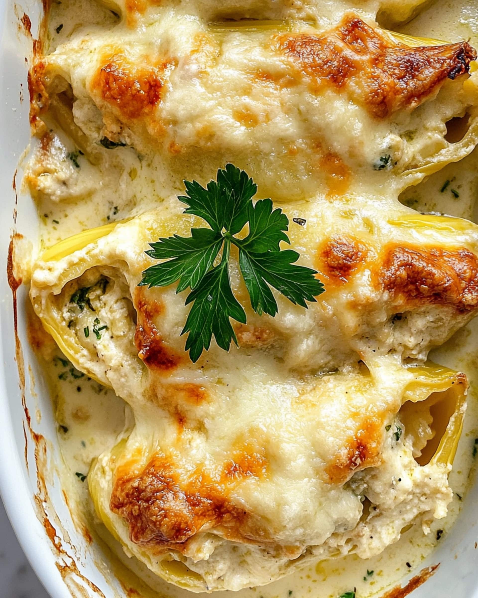 Chicken Broccoli Alfredo Stuffed Shells Recipe