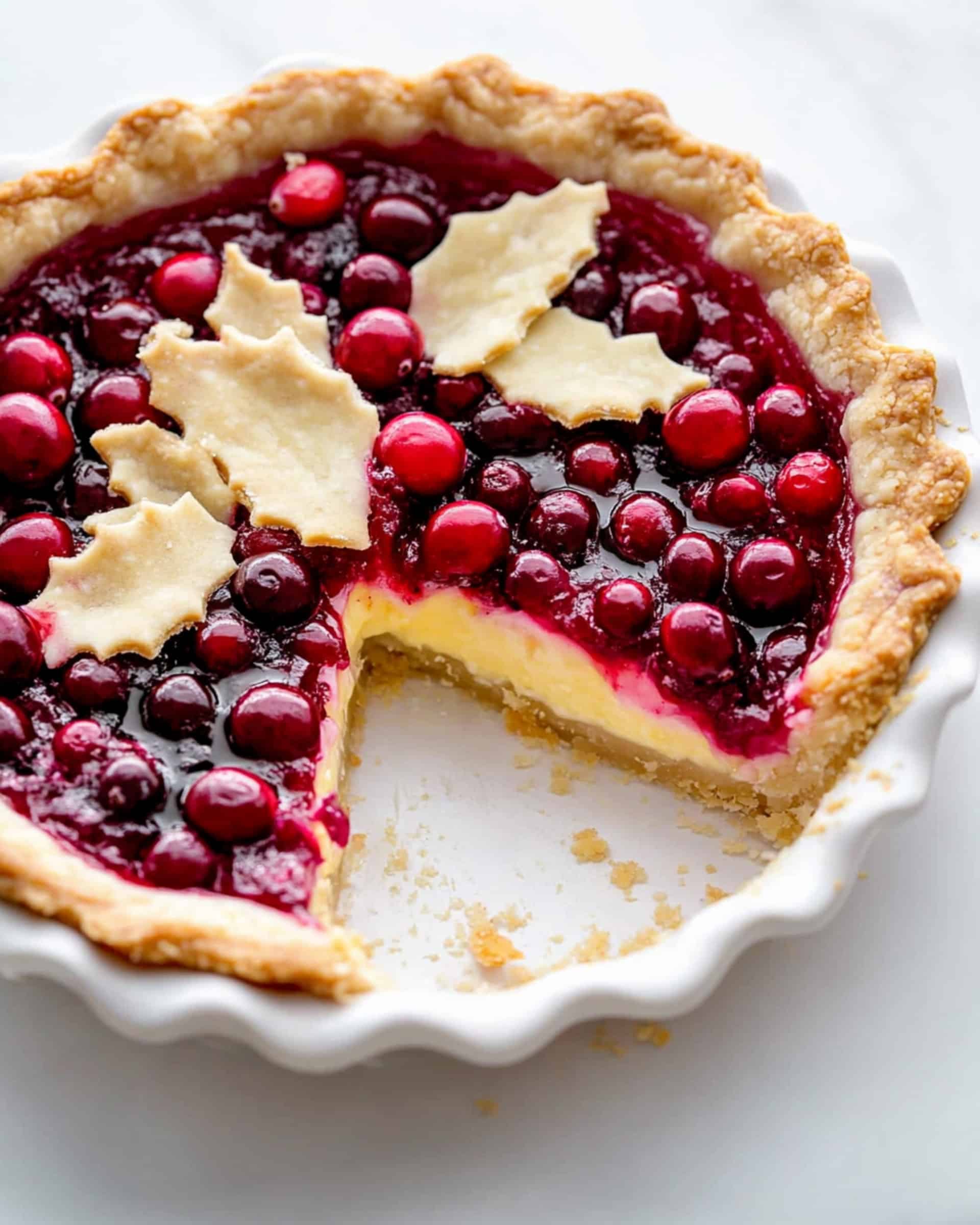 Cranberry Orange Custard Pie Recipe