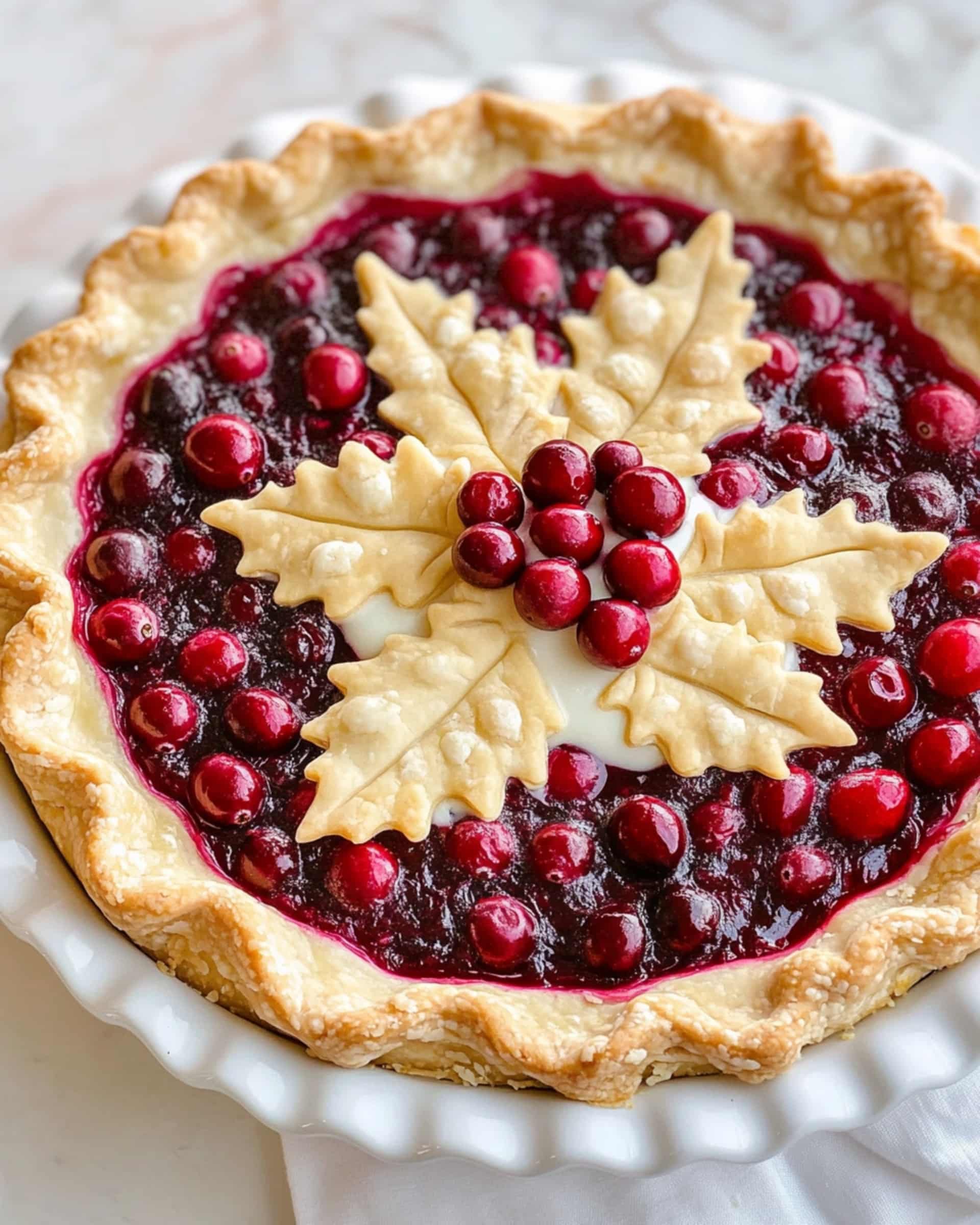 Cranberry Orange Custard Pie Recipe