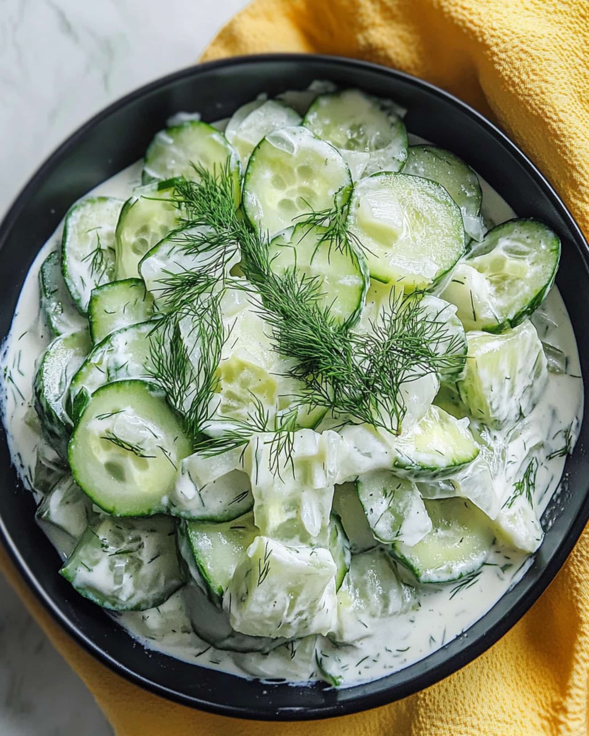 Dad’s Creamy Cucumber Salad Recipe