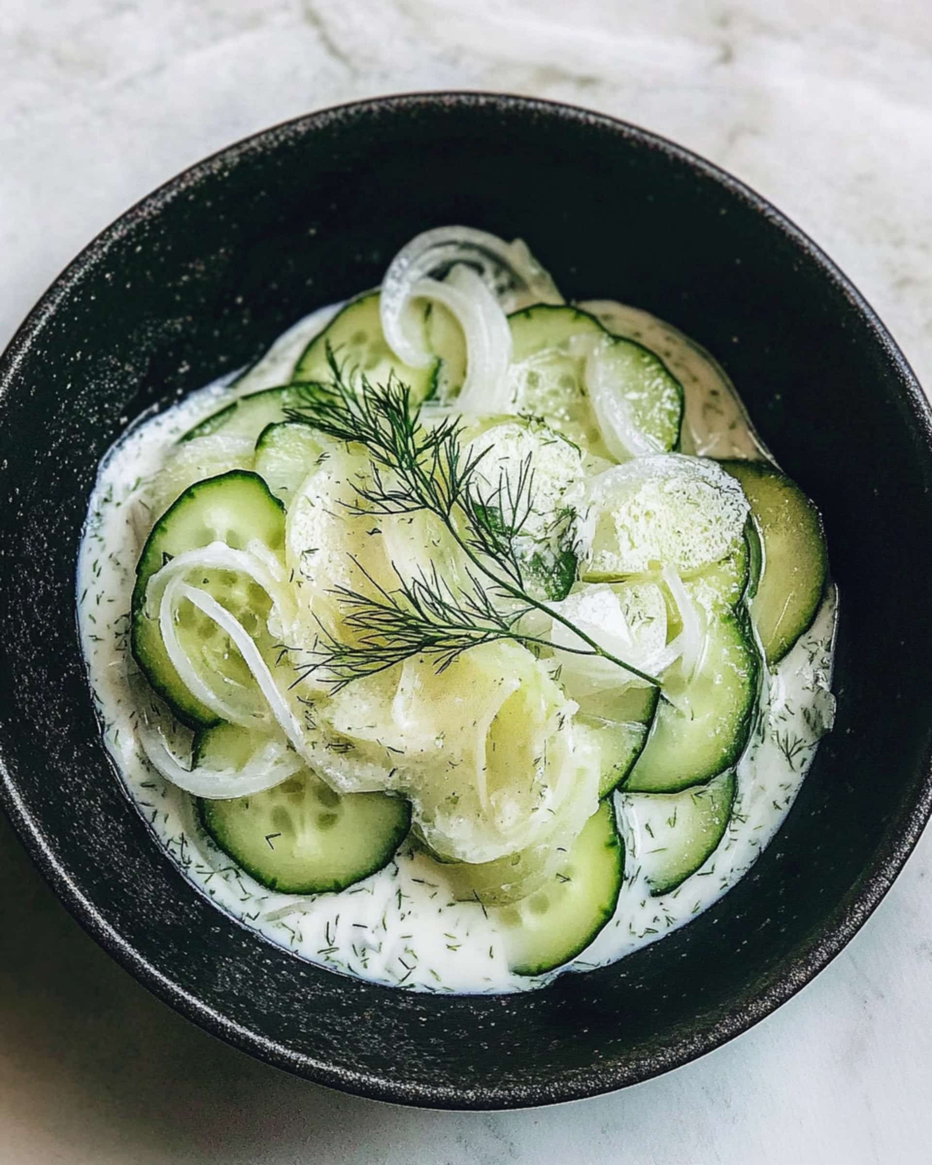 Dad’s Creamy Cucumber Salad Recipe