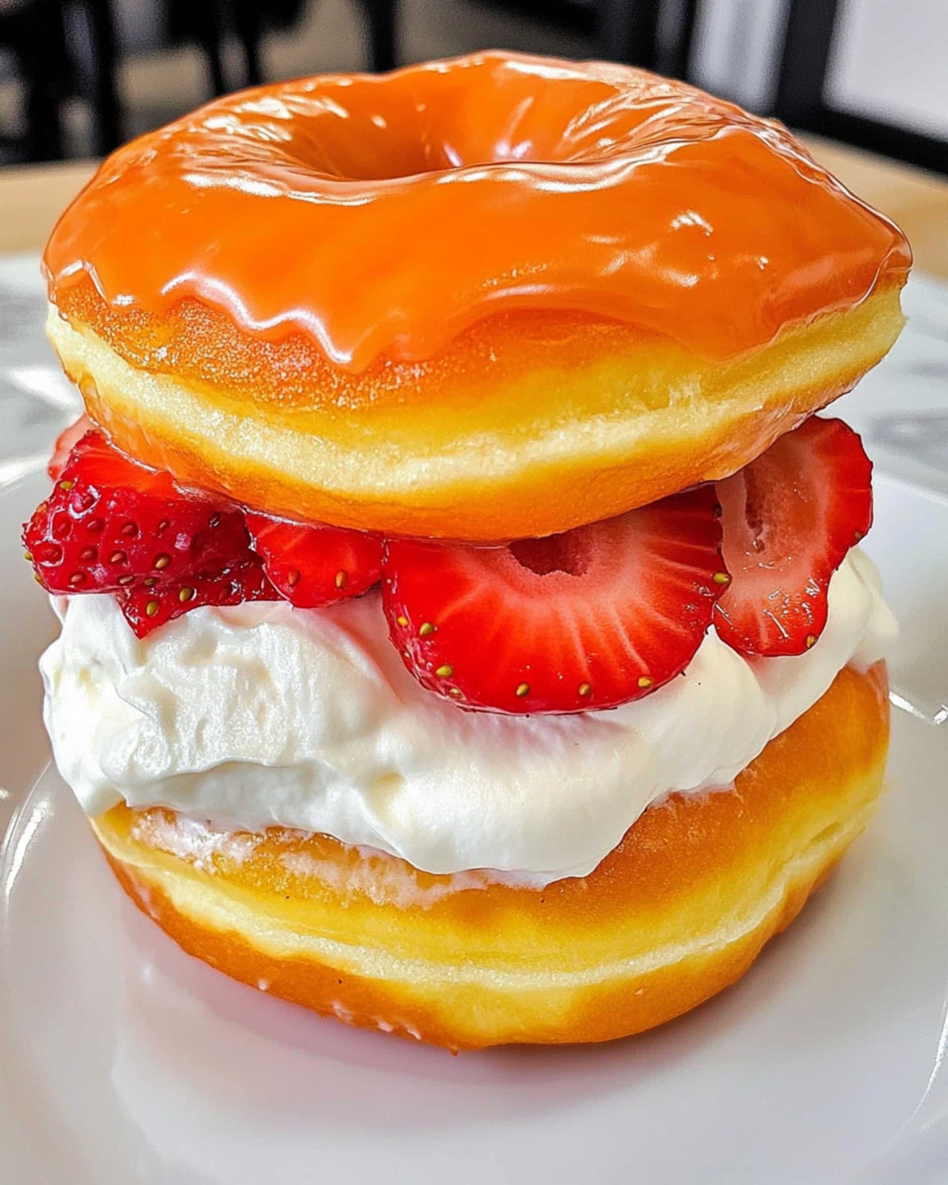 Glazed Donut Strawberry Shortcake Recipe