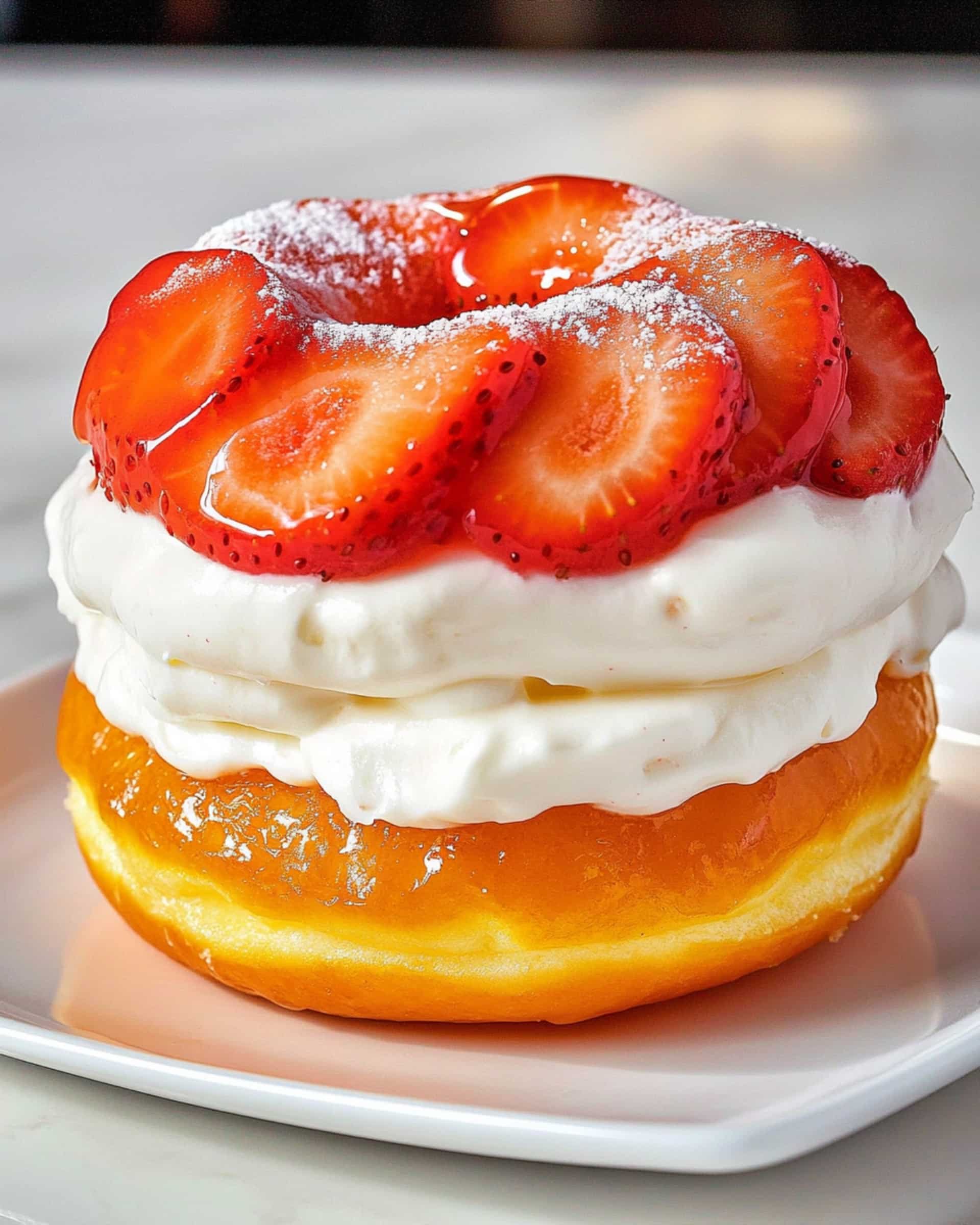 Glazed Donut Strawberry Shortcake Recipe