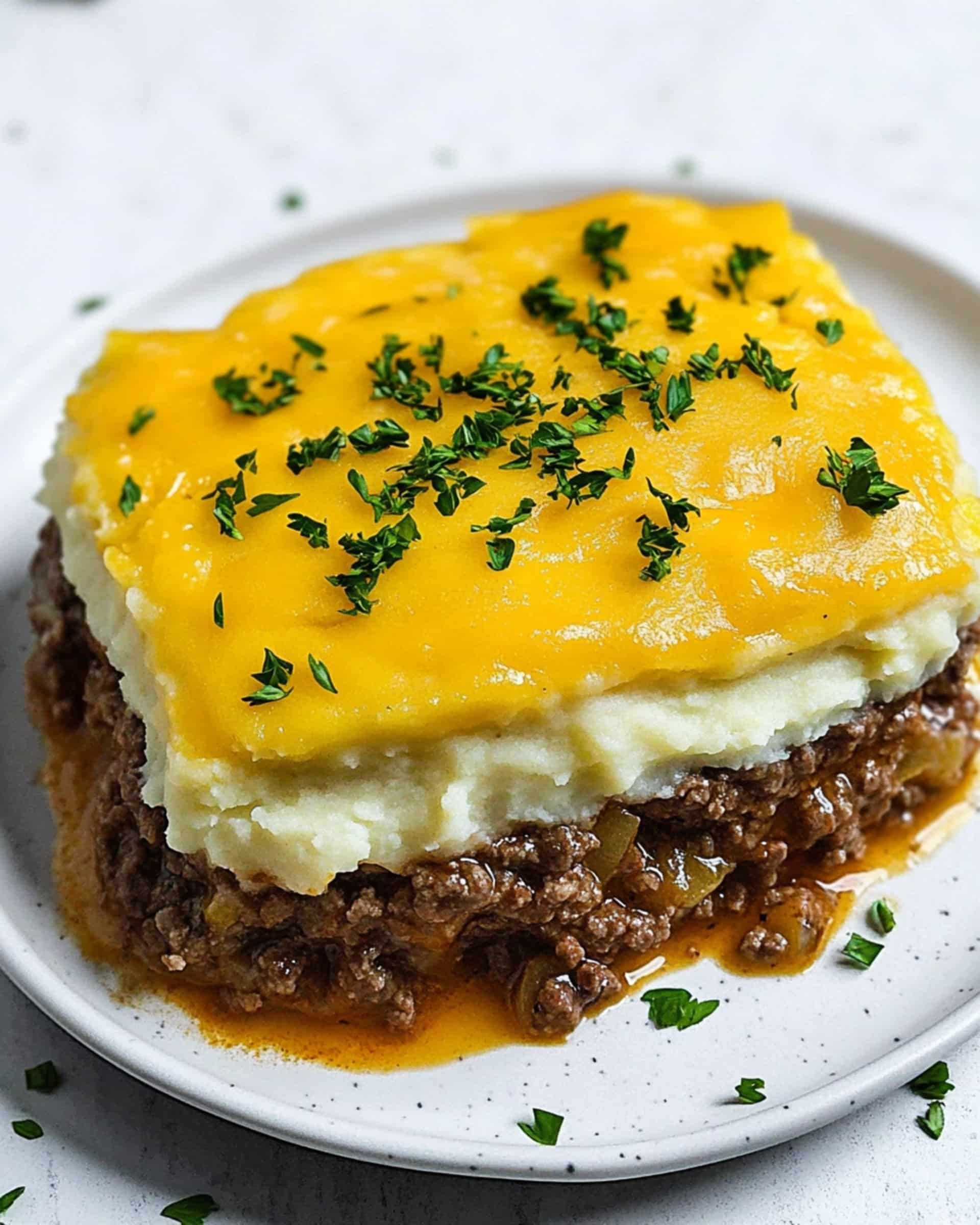 Meatloaf with Mashed Potatoes and Cheese Recipe