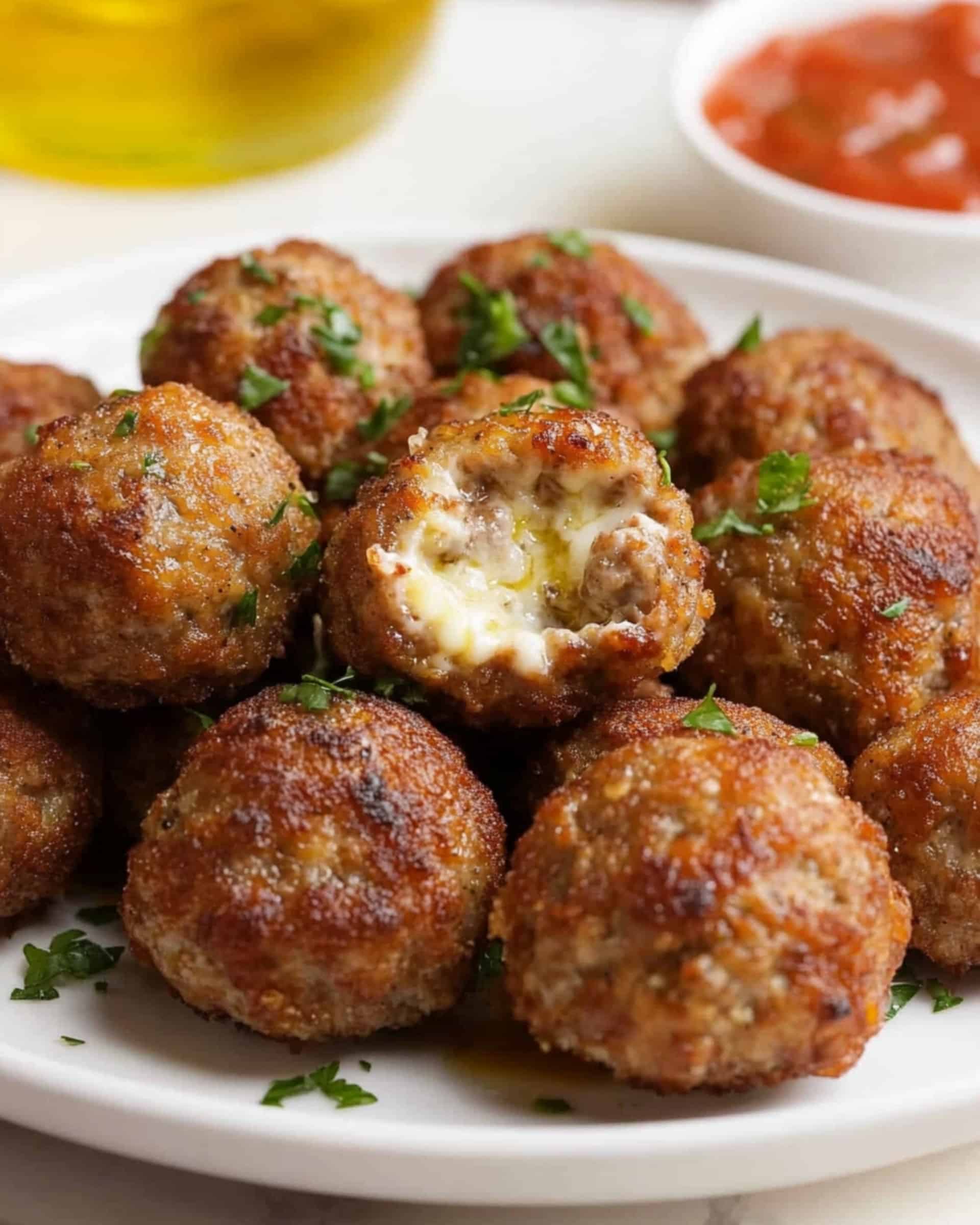 Mozzarella-Stuffed Meatballs Recipe