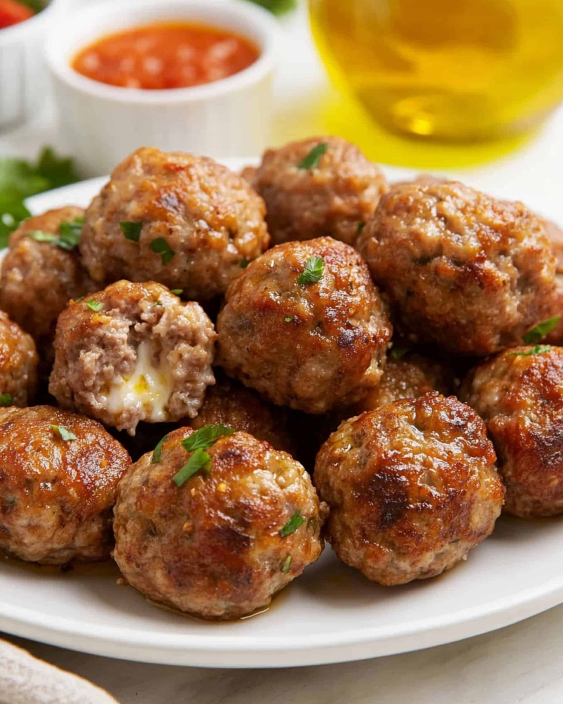Mozzarella-Stuffed Meatballs Recipe