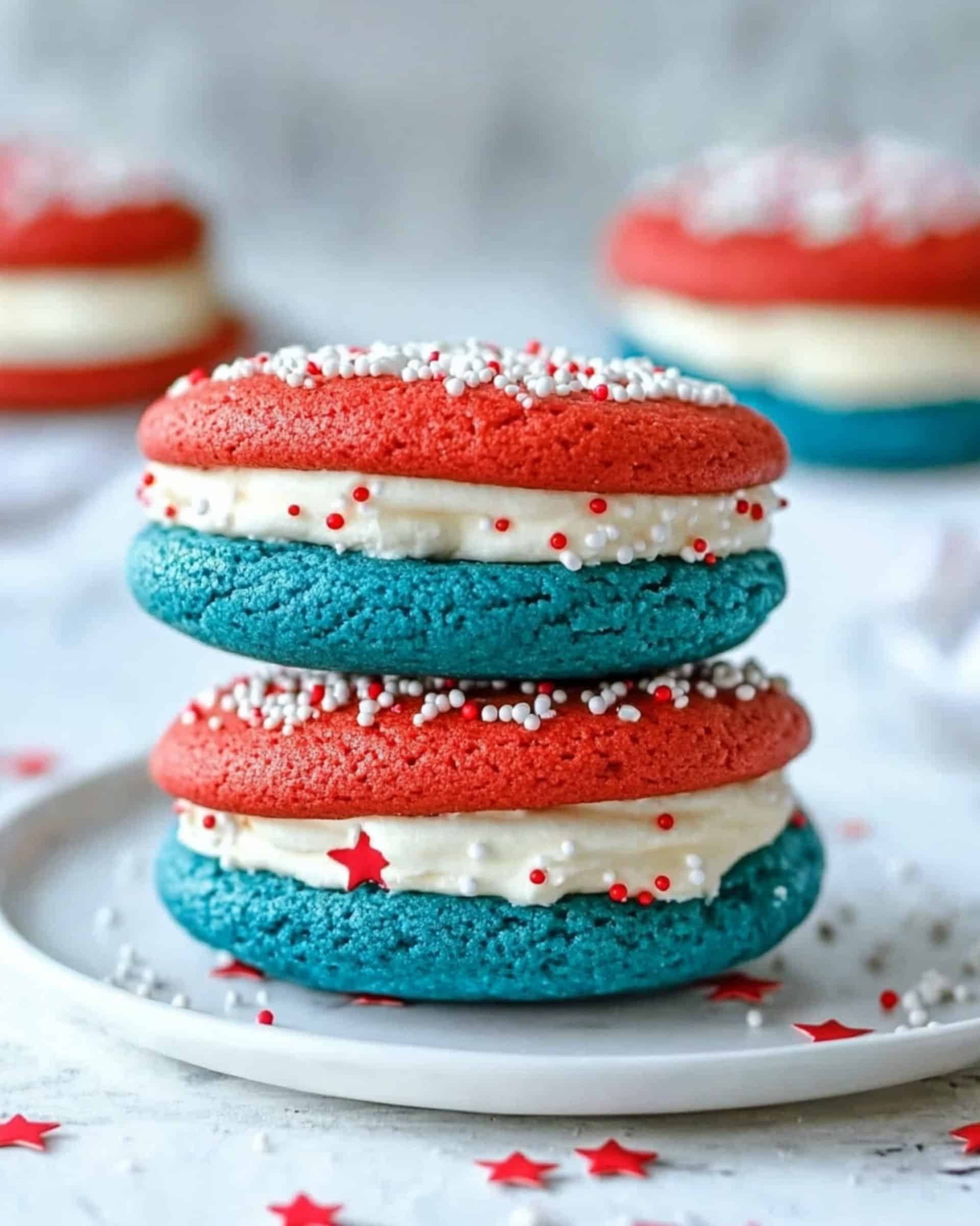 Red, White and Blue Whoopie Pies Recipe