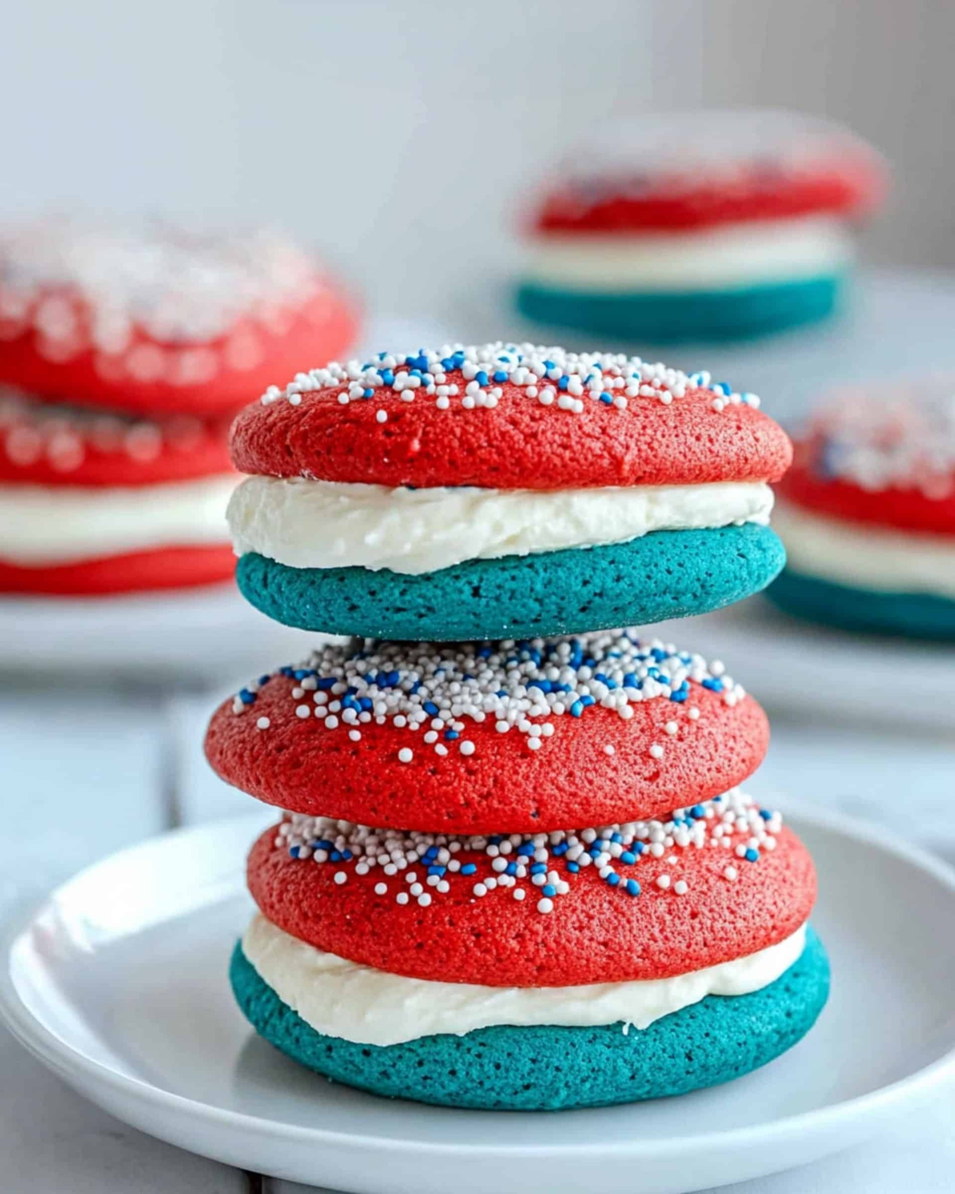 Red, White and Blue Whoopie Pies Recipe