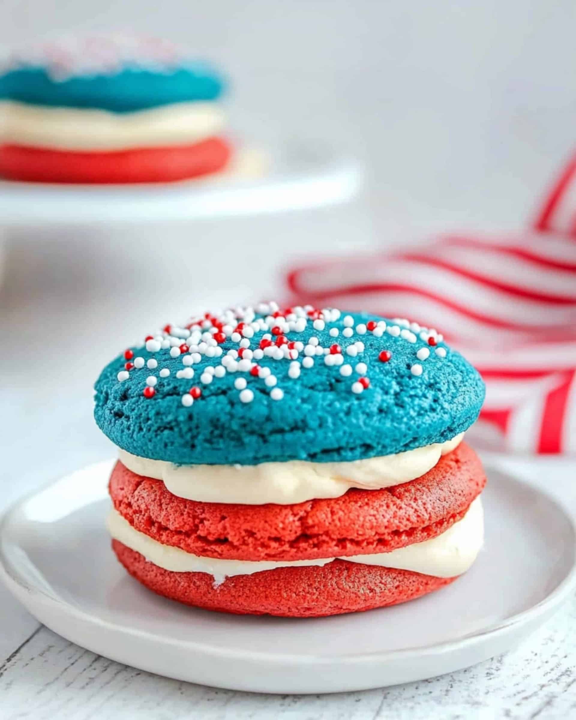 Red, White and Blue Whoopie Pies Recipe
