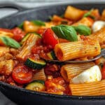 Rigatoni with Sausage, Tomatoes, and Zucchini Recipe