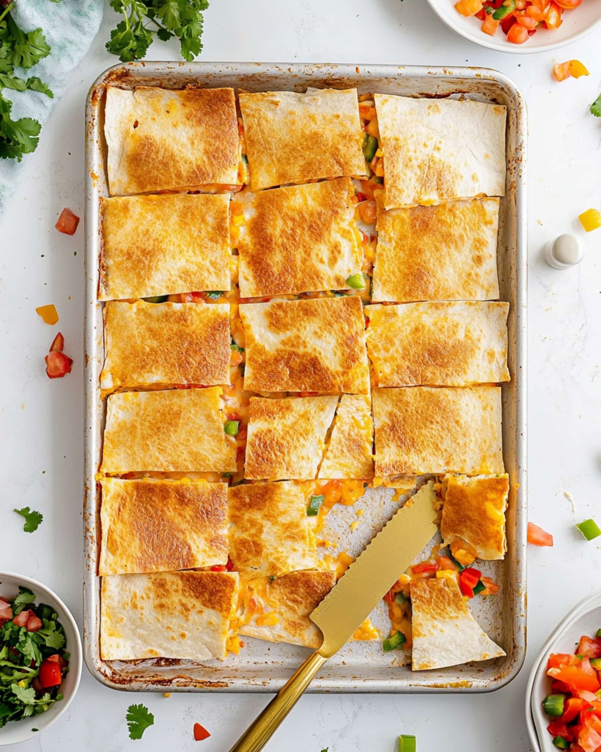Sheet Pan Chicken Fajita Crunchwrap Recipe