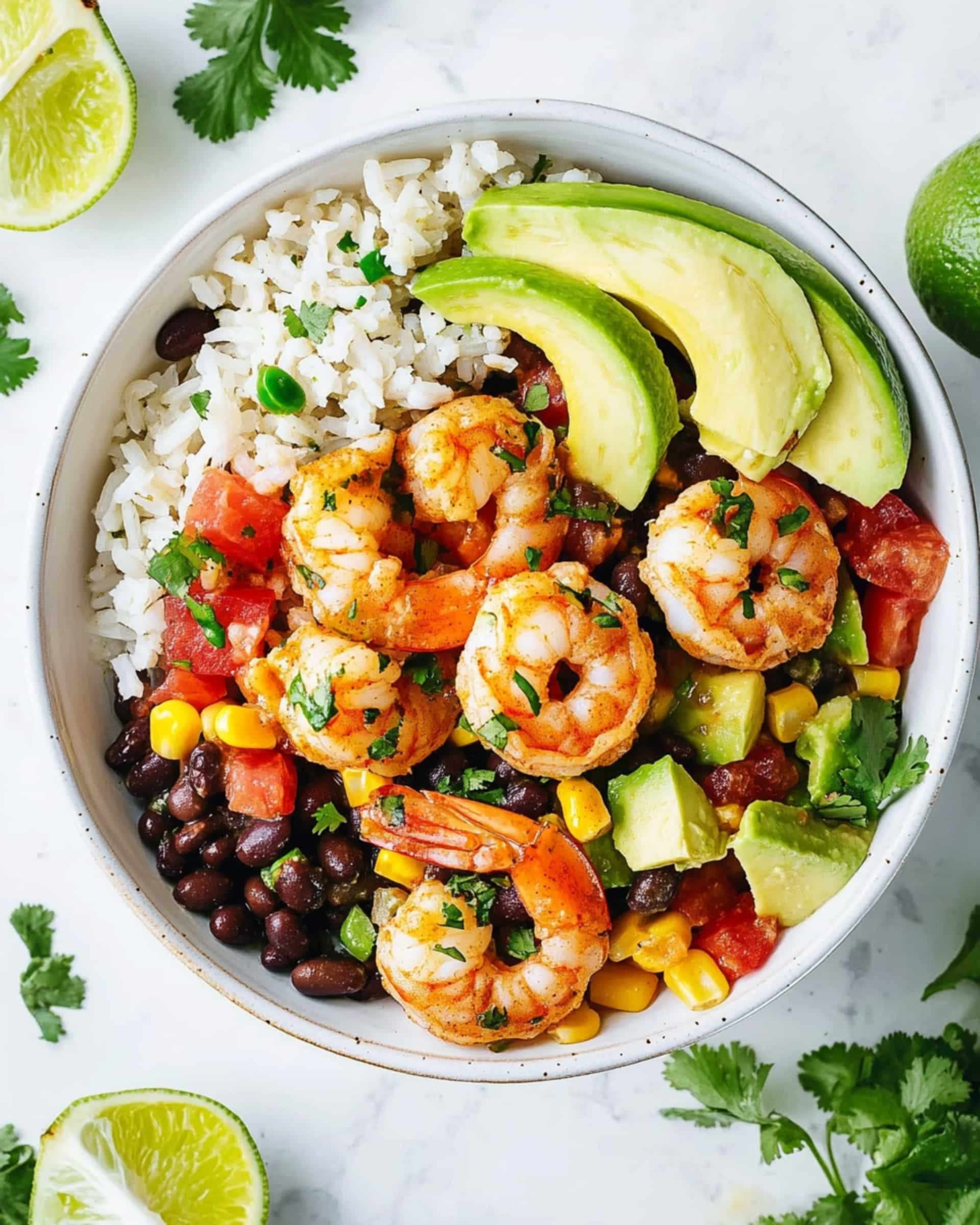 Shrimp Bowl with Cilantro Lime Rice Recipe
