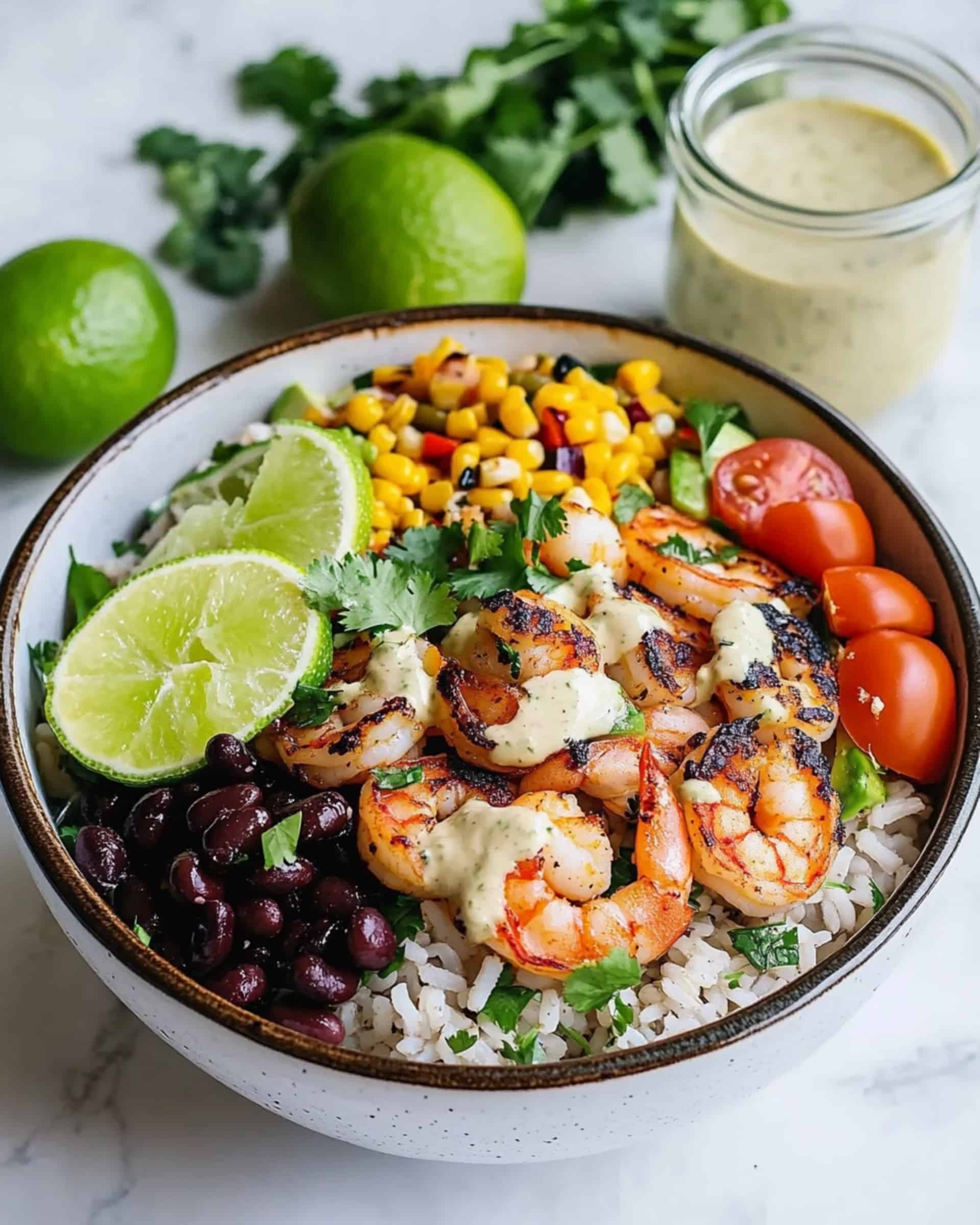 Shrimp Bowl with Cilantro Lime Rice Recipe