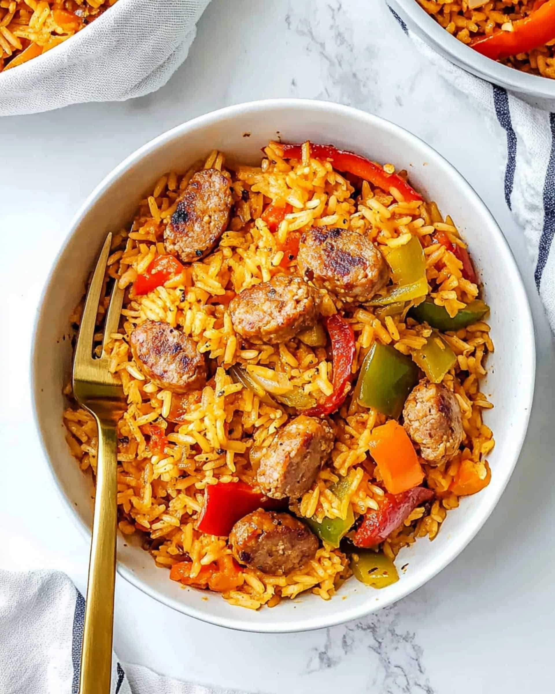 Smoked Sausage and Peppers with Rice Recipe